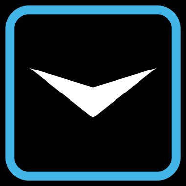 Vektör simgesi bir çerçeve içinde aşağı ok ucu