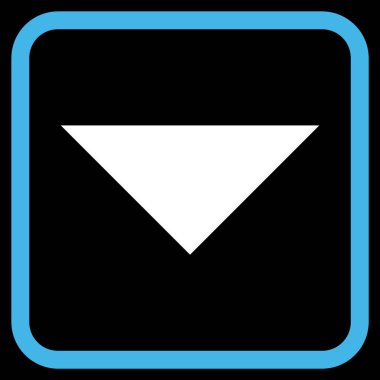 Vektör simgesi bir çerçeve içinde aşağı ok ucu