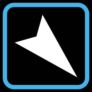 Ok ucu sağ aşağı vektör simgesi bir çerçeve içinde