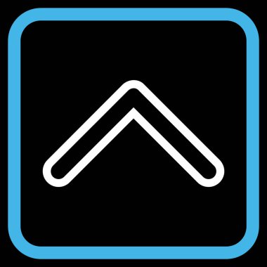 Vektör simgesi bir çerçeve içinde yukarı ok ucu