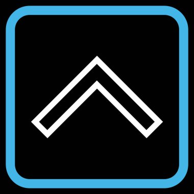 Vektör simgesi bir çerçeve içinde yukarı ok ucu