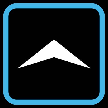 Vektör simgesi bir çerçeve içinde yukarı ok ucu