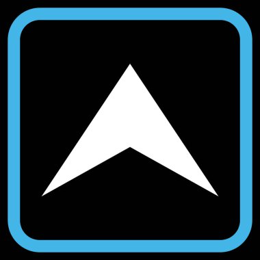 Vektör simgesi bir çerçeve içinde yukarı ok ucu