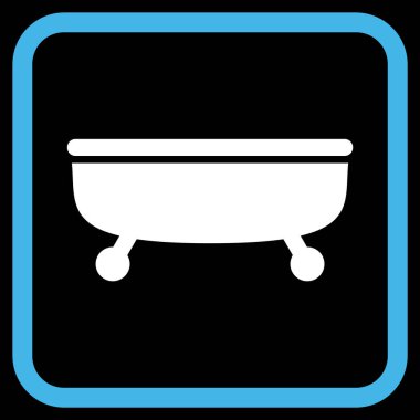 Küvet vektör simgesi bir çerçeve içinde