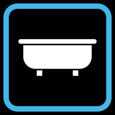 Küvet vektör simgesi bir çerçeve içinde