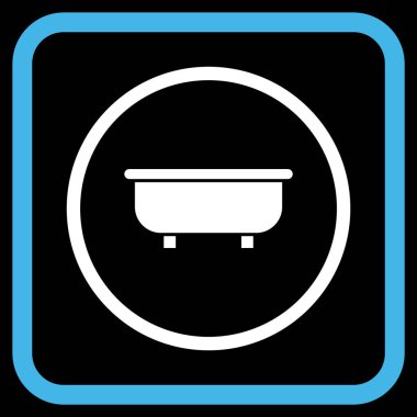 Küvet vektör simgesi bir çerçeve içinde