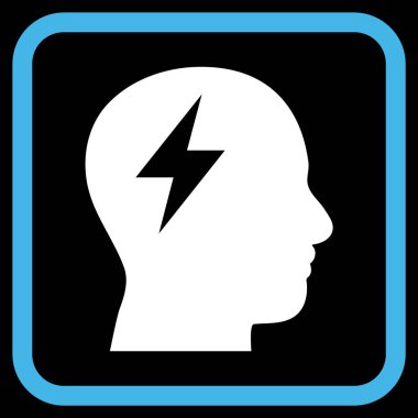 Beyin fırtınası vektör simgesi bir çerçeve içinde