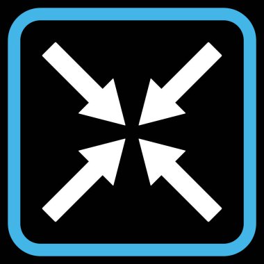 Merkezi oklar bir çerçeve içinde simge vektör