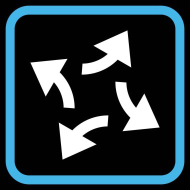 Santrifüj oklar bir çerçeve içinde simge vektör