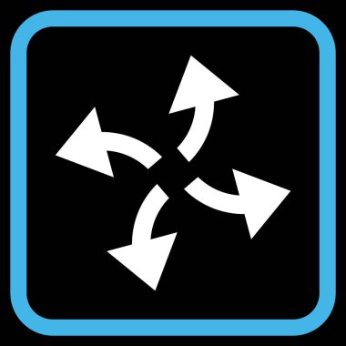 Santrifüj oklar bir çerçeve içinde simge vektör