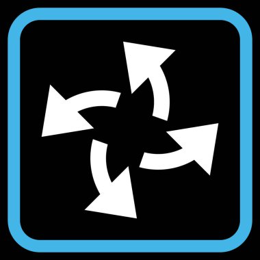 Santrifüj oklar bir çerçeve içinde simge vektör