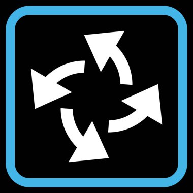 Santrifüj oklar bir çerçeve içinde simge vektör