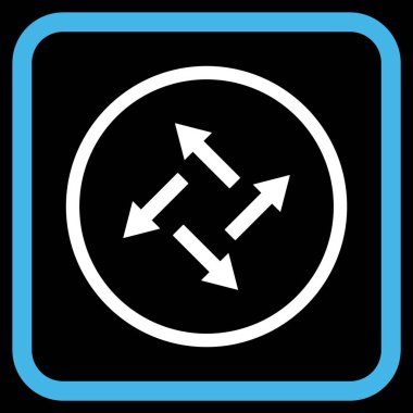 Santrifüj oklar bir çerçeve içinde simge vektör