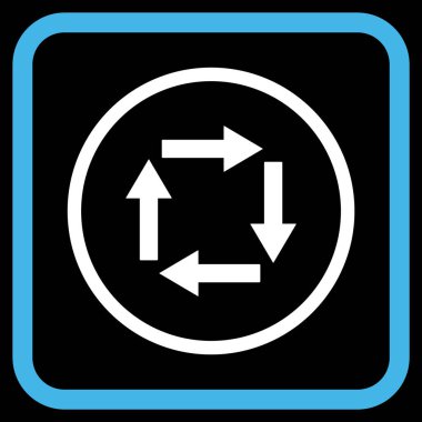 Dolaşım oklar bir çerçeve içinde simge vektör