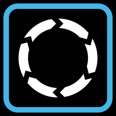 Dolaşım vektör simgesi bir çerçeve içinde