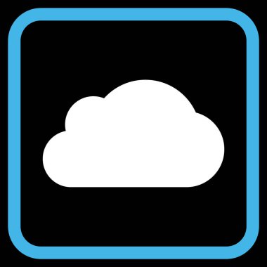 Bulut vektör simgesi bir çerçeve içinde