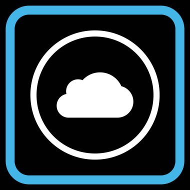 Bulut vektör simgesi bir çerçeve içinde