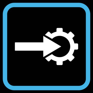 COG Tümleştirme vektör simgesi bir çerçeve içinde