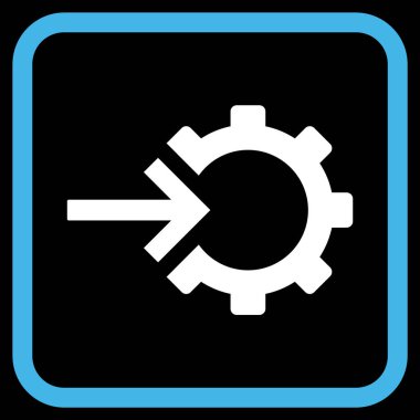 COG Tümleştirme vektör simgesi bir çerçeve içinde