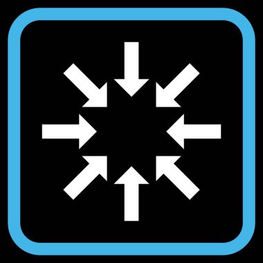 Daraltma okları vektör simgesi bir çerçeve içinde