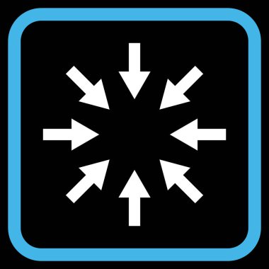 Kompakt oklar bir çerçeve içinde simge vektör