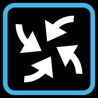 Siklon oklar bir çerçeve içinde simge vektör