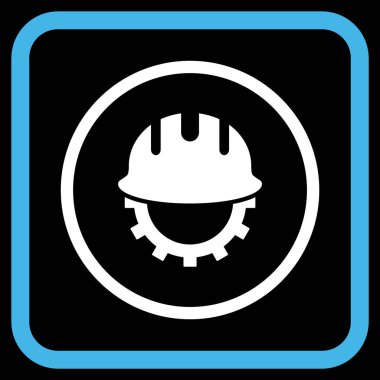 Geliştirme işçisi vektör simgesi bir çerçeve içinde