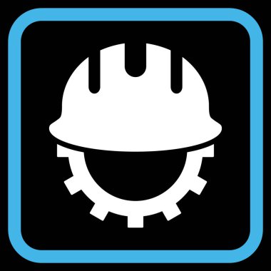 Geliştirme işçisi vektör simgesi bir çerçeve içinde