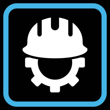 Geliştirme işçisi vektör simgesi bir çerçeve içinde