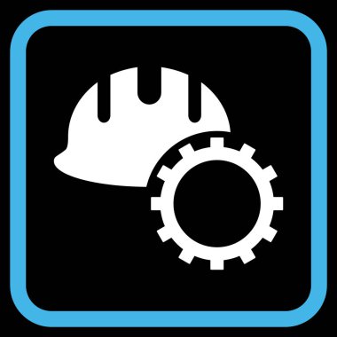 Geliştirme işçisi vektör simgesi bir çerçeve içinde