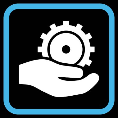 Geliştirme hizmeti vektör simgesi bir çerçeve içinde