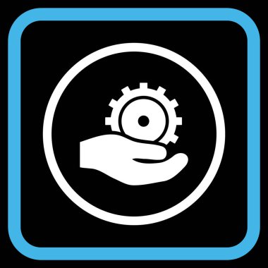 Geliştirme hizmeti vektör simgesi bir çerçeve içinde