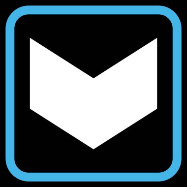 Vektör simgesi bir çerçeve içinde aşağı yön