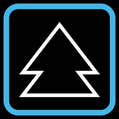 Yön yukarı vektör simgesi bir çerçeve içinde