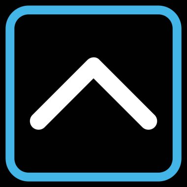 Yön yukarı vektör simgesi bir çerçeve içinde