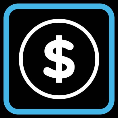 Doları vektör simgesi bir çerçeve içinde