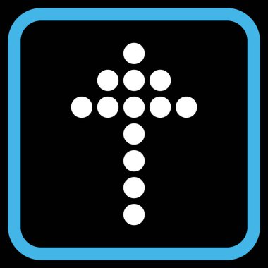 Vektör simgesi bir çerçeve içinde yukarı noktalı ok