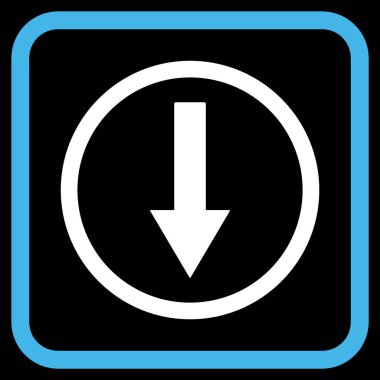 Bir çerçeve içinde yönlü ok vektör simgesi