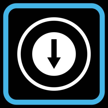 Bir çerçeve içinde yönlü ok vektör simgesi