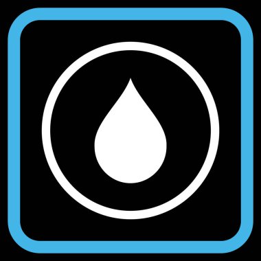 Damla vektör simgesi bir çerçeve içinde