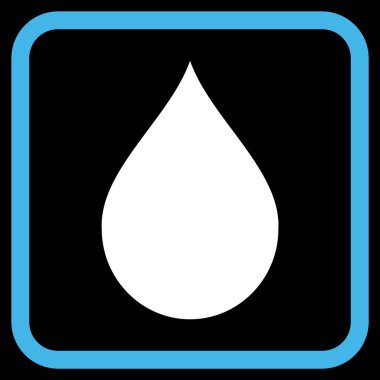 Damla vektör simgesi bir çerçeve içinde