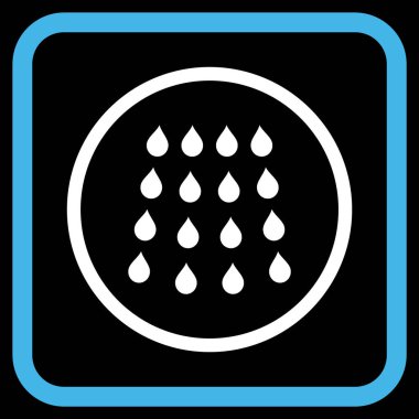 Damla vektör simgesi bir çerçeve içinde