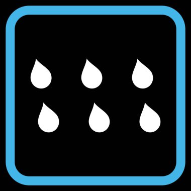 Damla vektör simgesi bir çerçeve içinde