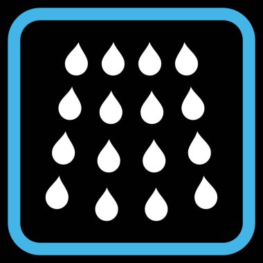 Damla vektör simgesi bir çerçeve içinde