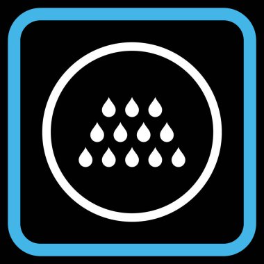 Damla vektör simgesi bir çerçeve içinde