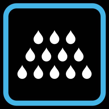 Damla vektör simgesi bir çerçeve içinde