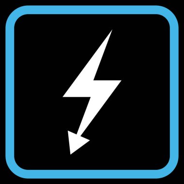 Elektrik Strike vektör simgesi bir çerçeve içinde