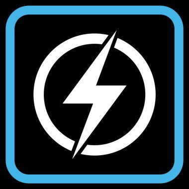 Elektrik vektör simgesi bir çerçeve içinde