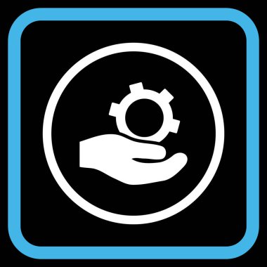 Bir çerçevedeki mühendislik hizmeti vektör simgesi