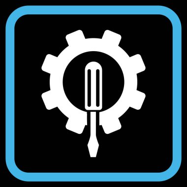 Bir çerçevedeki mühendislik vektör simgesi